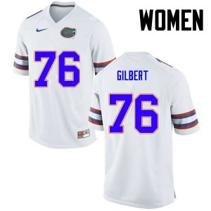 Women's Florida Gators #76 Marcus Gilbert NCAA Nike White Authentic Stitched College Football Jersey ANZ7862UR